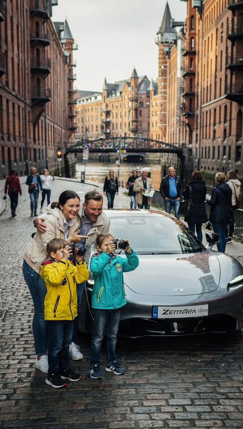 Fahrzeugpark mit verschiedenen Mietwagen in München